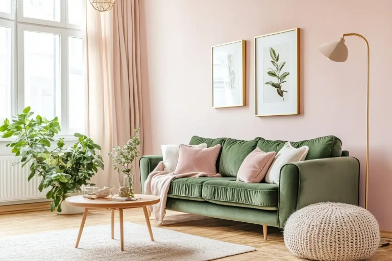 Pink and Green Living Room Ideas