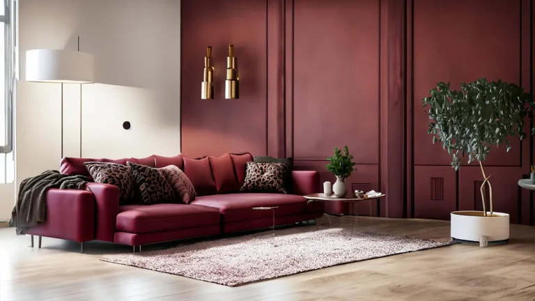 Burgundy Living Room